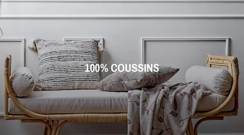 100% coussins