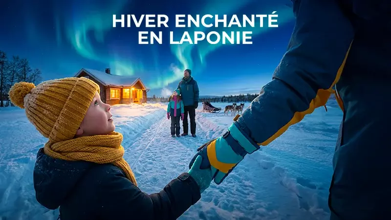 Hiver enchanté en Laponie