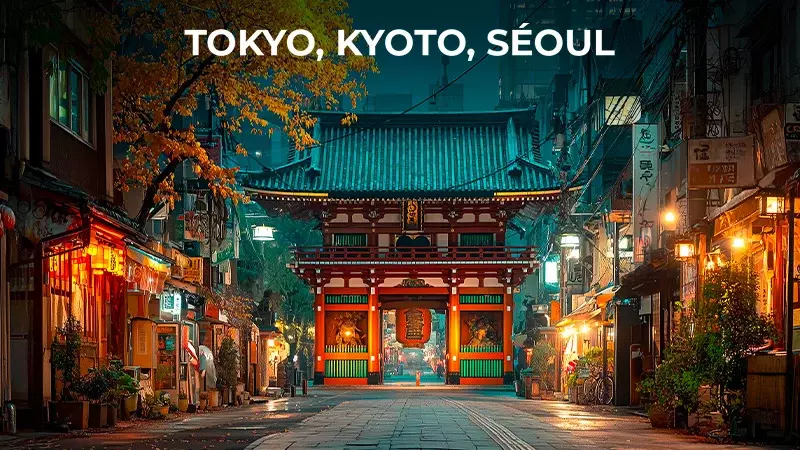 Tokyo, Kyoto, Séoul
