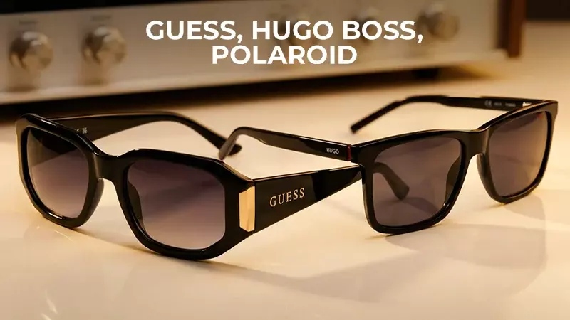 Guess, Hugo Boss, Polaroid & autres marques