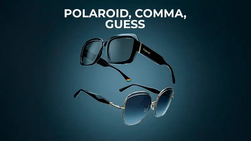 Polaroid, comma, guess & other brands