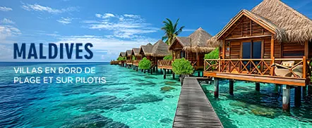 Maldives : villas en bord de plage et sur pilotis