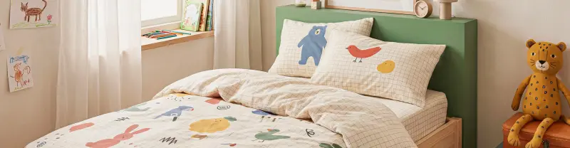 Linge de lit avec personnages pour enfant