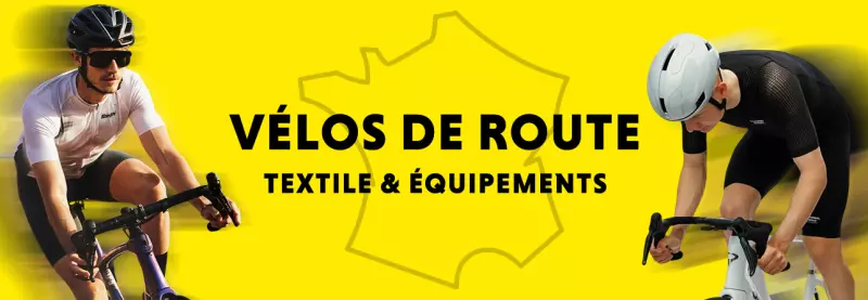 Vélos de route: textile et équipements
