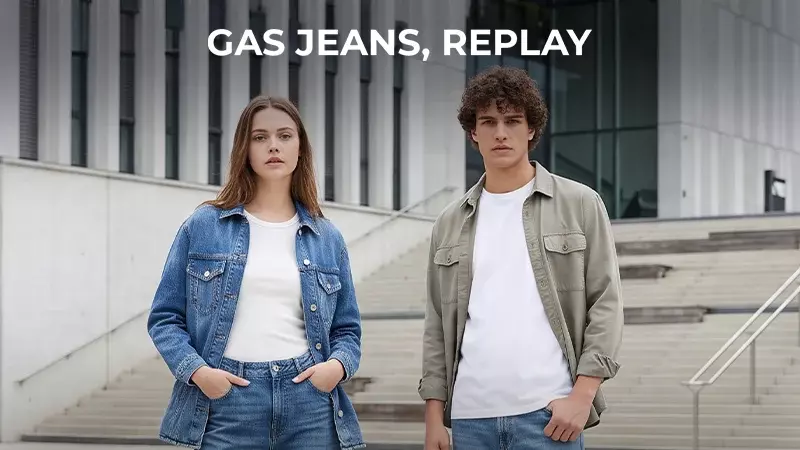 Gas jeans, replay e altri brand