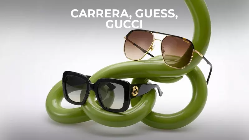 Carrera, guess, gucci & other brands